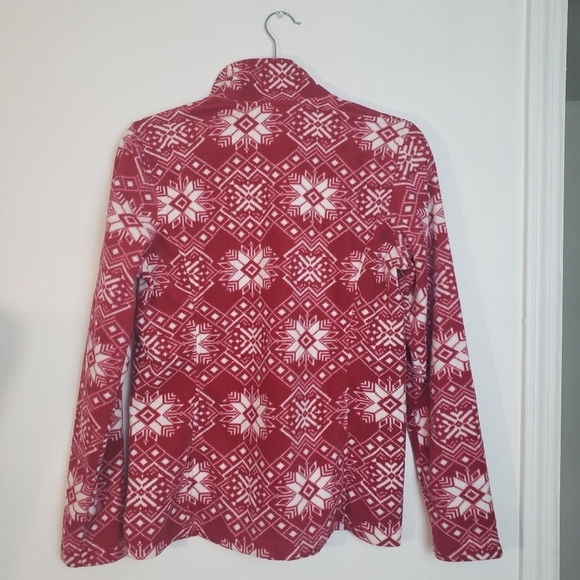 Lands End Red Quarter Zipper Mock Neck Women's Fleece Size XS NWOT - Picture 2 of 7